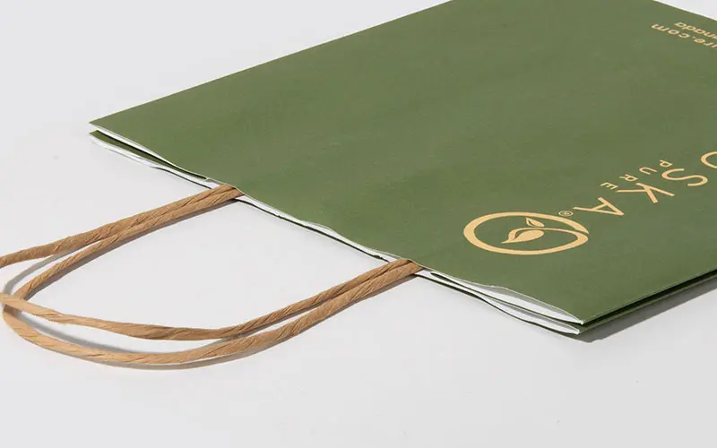 printed outside paper bag